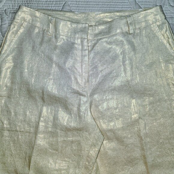 Anne Klein Metallic Shimmer Pants – Size 4 – Elegant & Chic - Picture 3 of 8